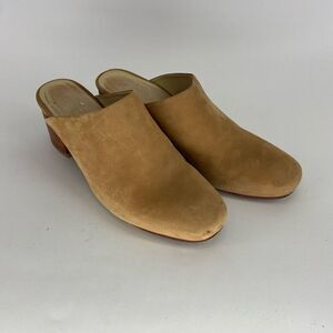 Nisolo Women's Tan Leather Almond Toe All Day Heeled Mule 8.5